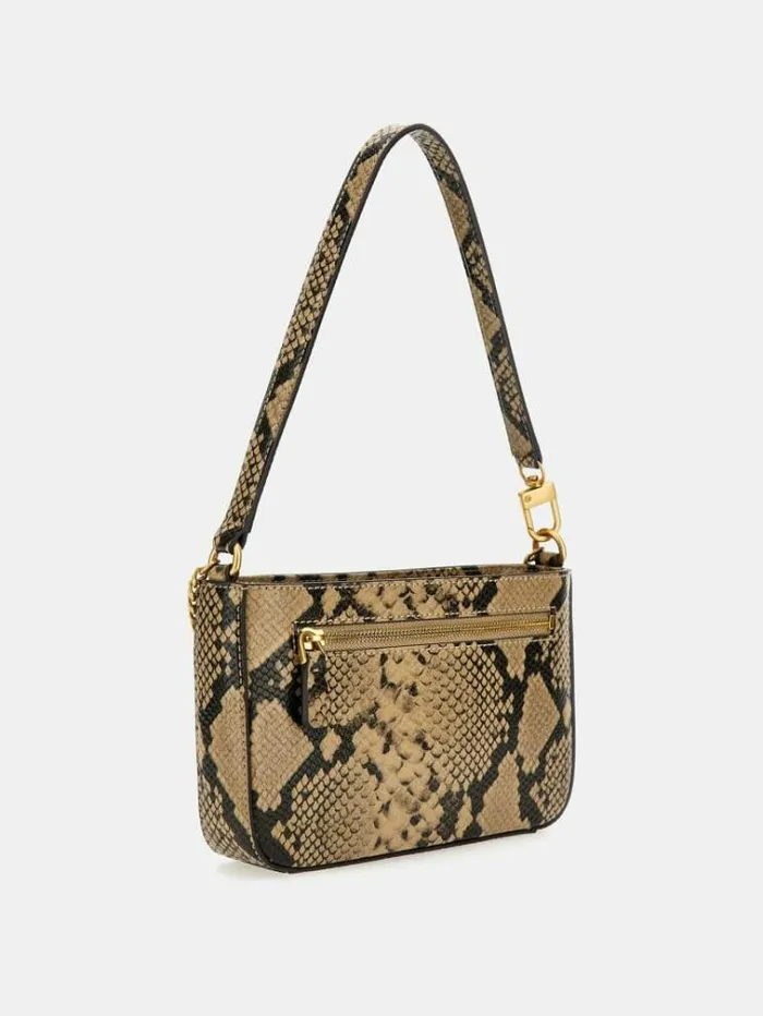 Women Katey Pythonprint Mini Shoulder Bag Animalier Brown Guess Shoulder Bags