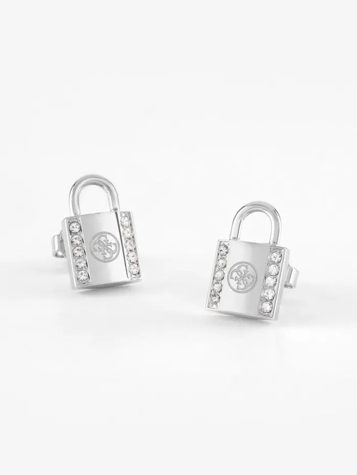 Women keep Me Close Earrings Silver Guess Jewellery