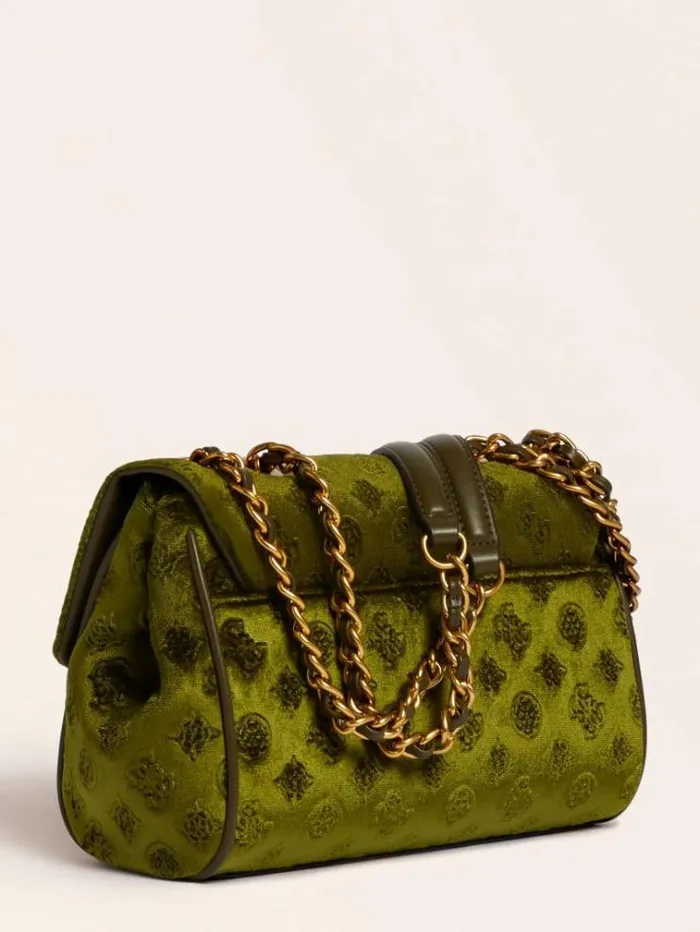 Women Kimi Velvet Crossbody Bag Green Guess Crossbody Bags