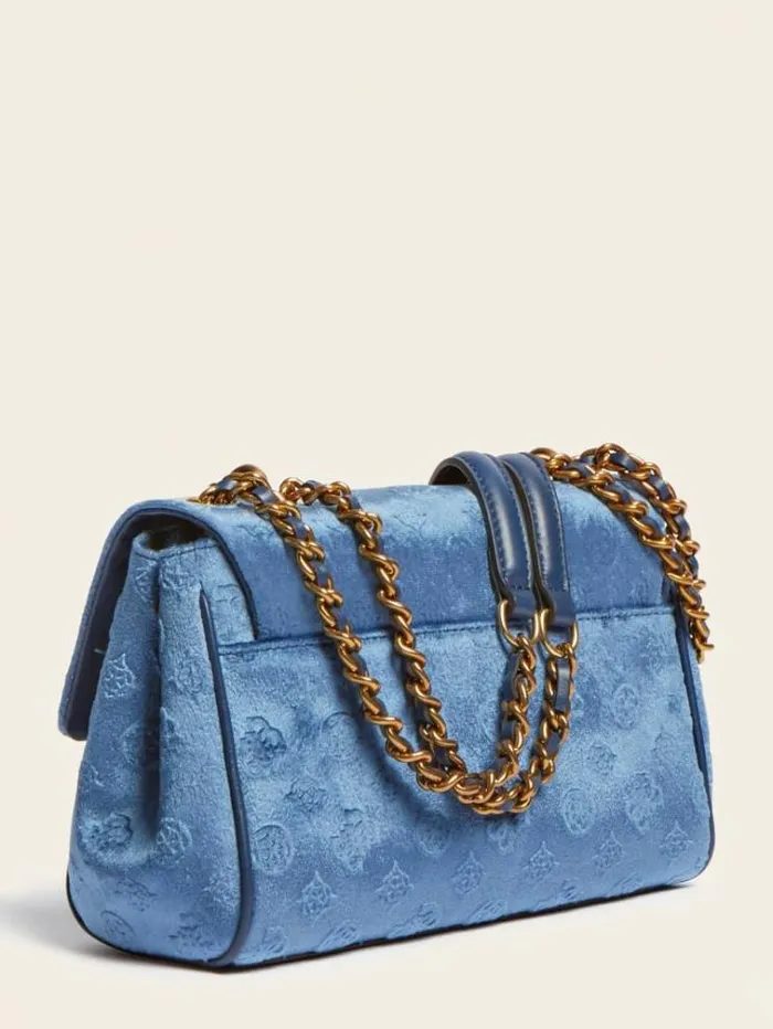 Women Kimi Velvet Jewel Crossbody Blue Guess Crossbody Bags