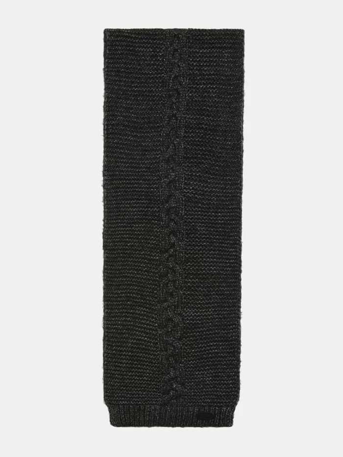 Women Knitted Scarf Black Guess Scarves And Foulards