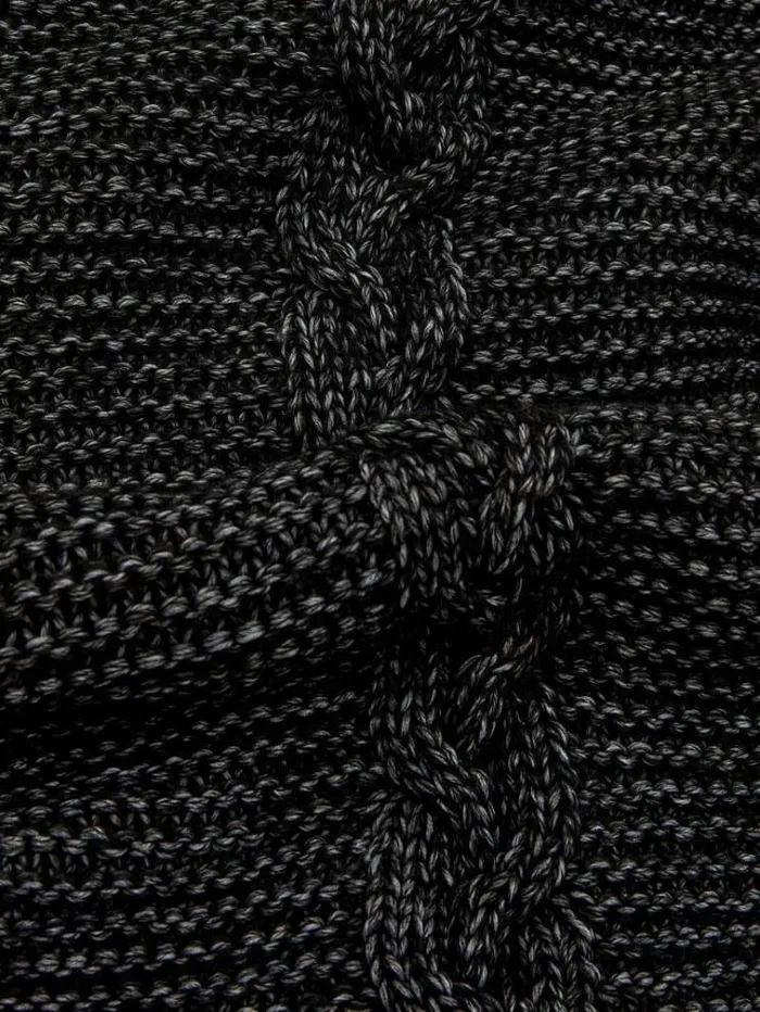 Women Knitted Scarf Black Guess Scarves And Foulards