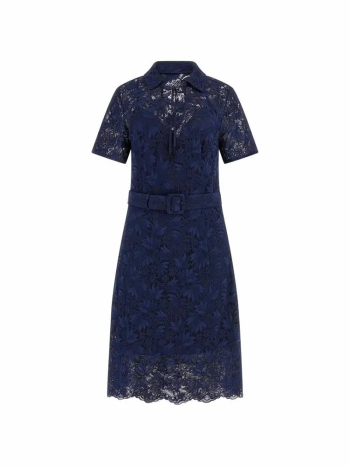Women Lace Dress Blue Guess Dresses And Jumpsuits