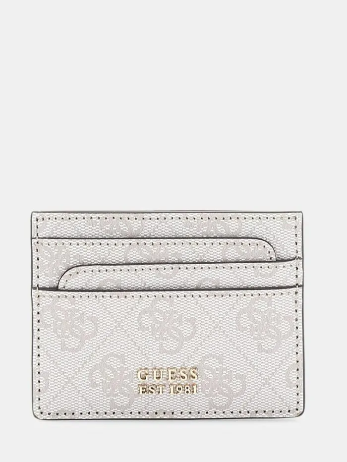 Women Laurel 4g Logo Card Holder White Multi Guess Wallets