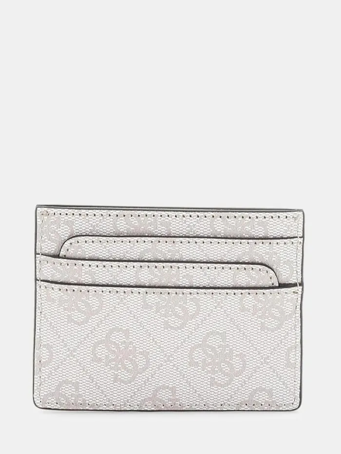 Women Laurel 4g Logo Card Holder White Multi Guess Wallets