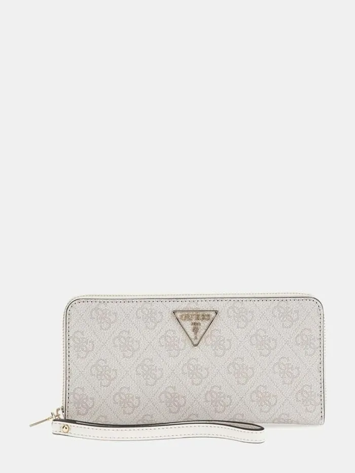 Women Laurel 4g Logo Maxi Wallet White Multi Guess Wallets