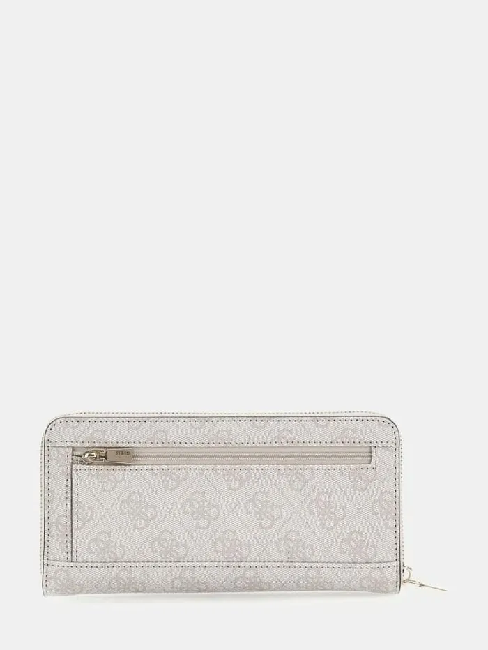 Women Laurel 4g Logo Maxi Wallet White Multi Guess Wallets