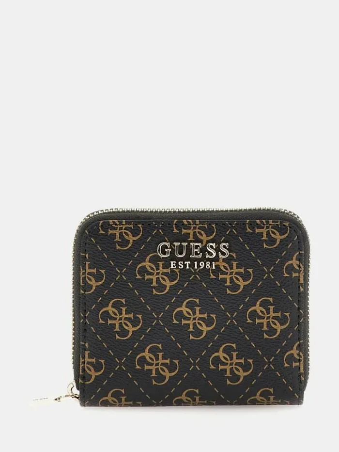 Women Laurel 4g Logo Mini Wallet Brown Multi Guess Wallets