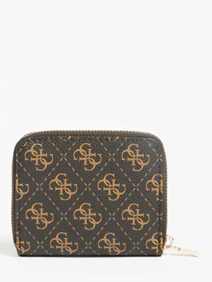 Women Laurel 4g Logo Mini Wallet Brown Multi Guess Wallets