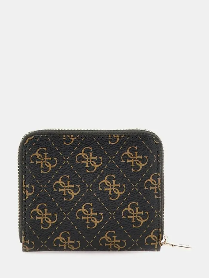Women Laurel 4g Logo Mini Wallet Brown Multi Guess Wallets