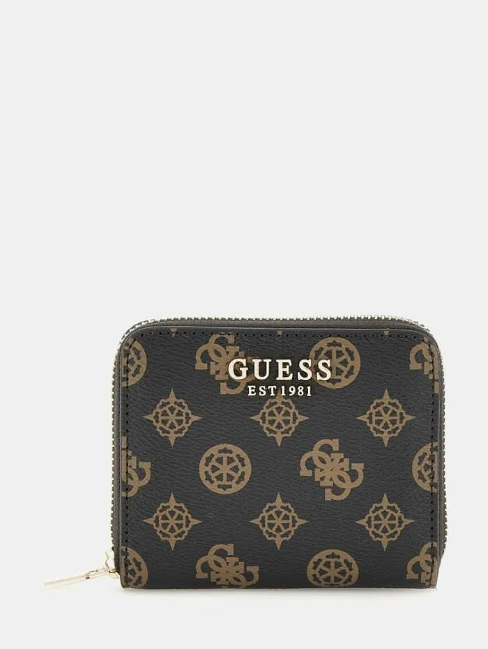 Women Laurel 4g Logo Mini Wallet Dark Brown Guess Wallets