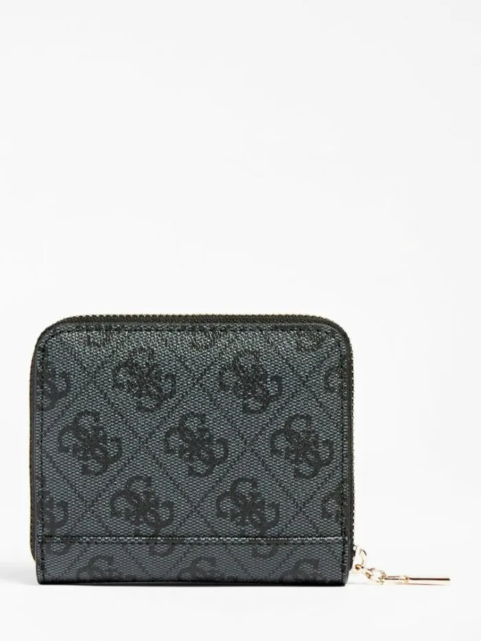 Women Laurel 4g Logo Mini Wallet Dark Grey Guess Wallets