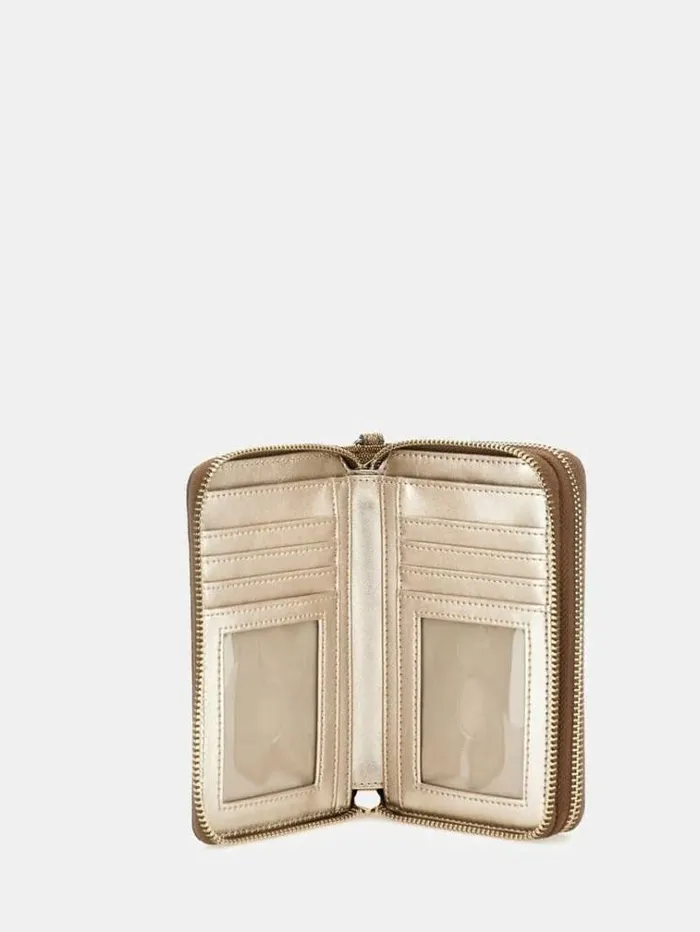 Women Laurel 4g Logo Wallet Beige Guess Wallets