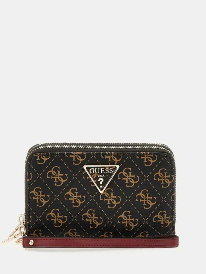 Women Laurel 4g Logo Wallet Brown Multi Guess Wallets