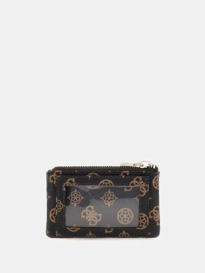 Women Laurel 4g Peony Logo Coin Purse Dark Brown Guess Wallets