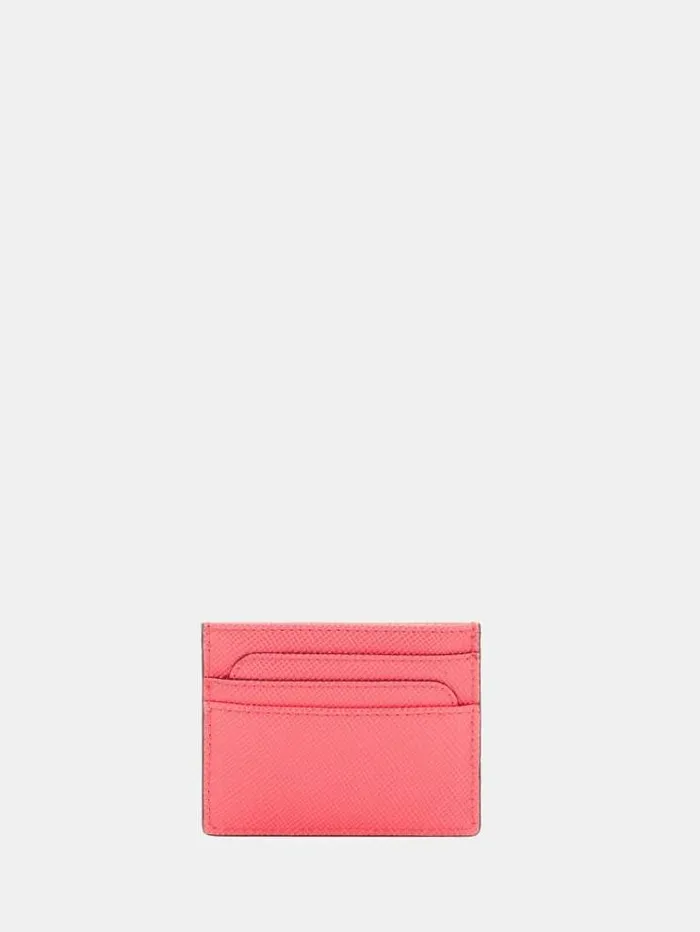 Women Laurel Card Holder Fuchsia Guess Wallets