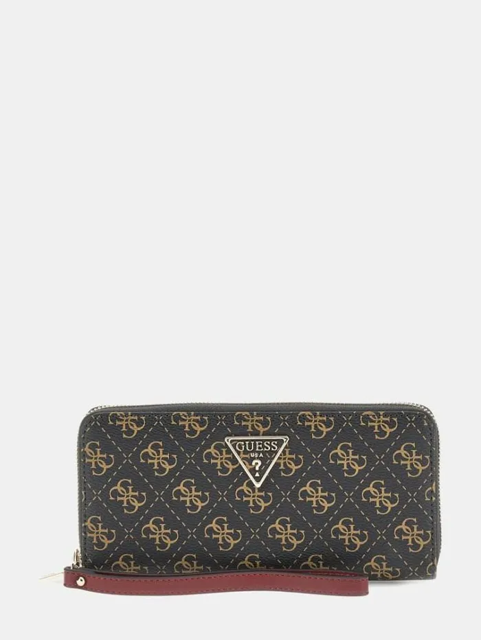 Women Laurel Maxi Wallet Brown Guess Wallets