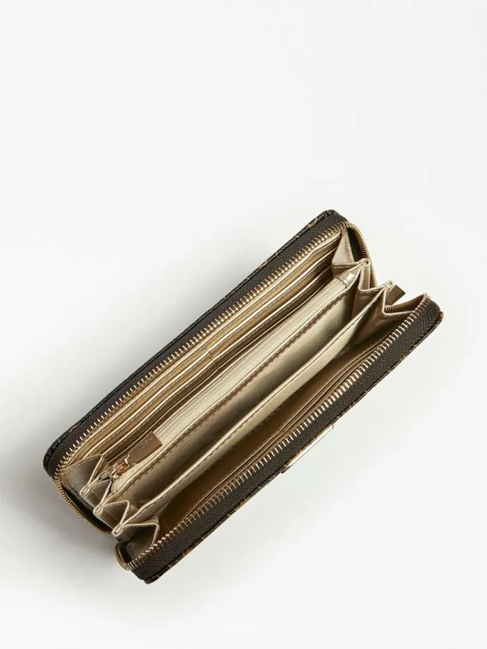 Women Laurel Maxi Wallet Brown Guess Wallets