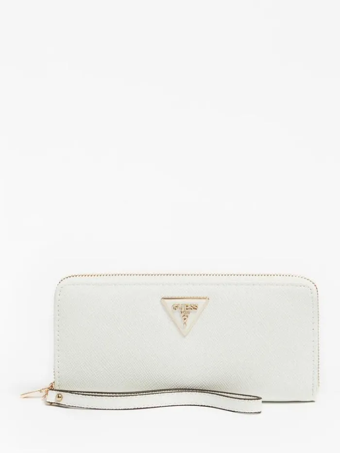 Women Laurel Maxi Wallet White Guess Wallets