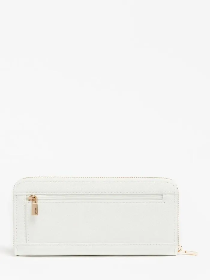 Women Laurel Maxi Wallet White Guess Wallets