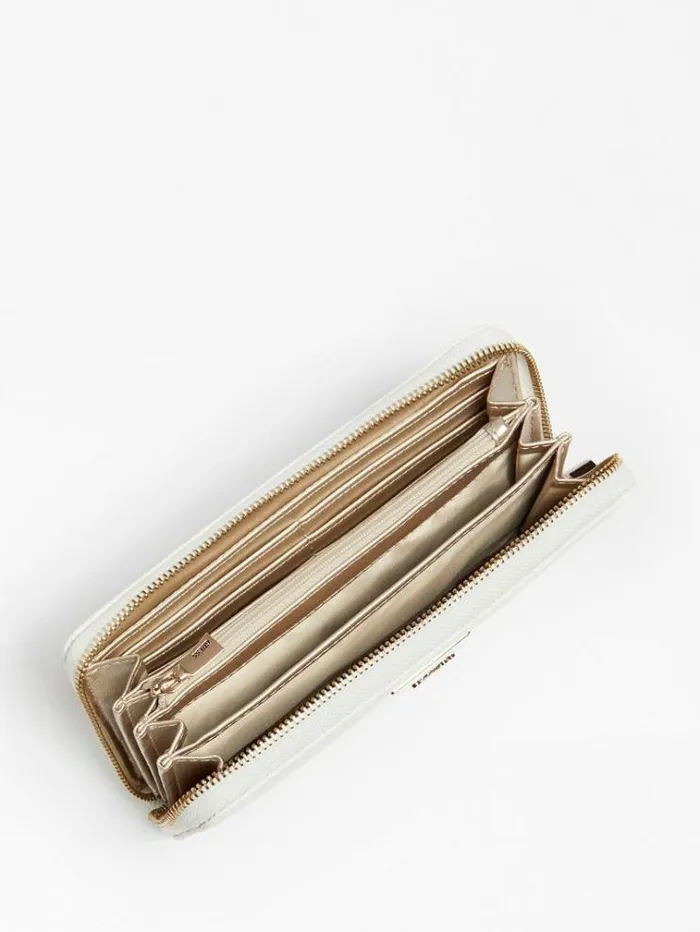 Women Laurel Maxi Wallet White Guess Wallets