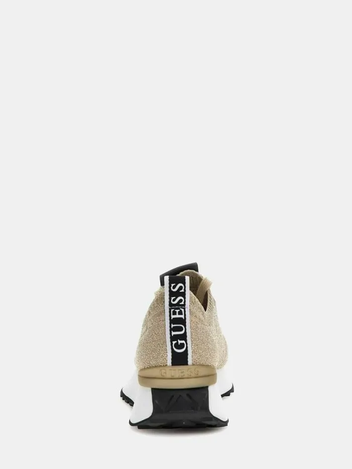 Women Laurine Knit Running Shoes Beige Guess Sneakers
