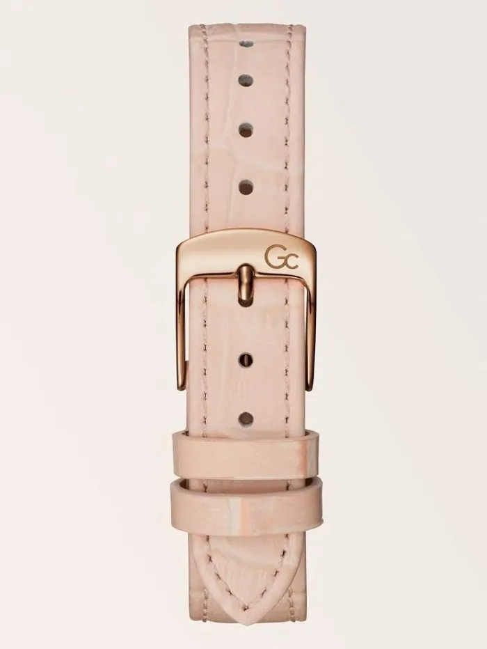 Women Leather Gc Analogue Watch Silver Guess Watches