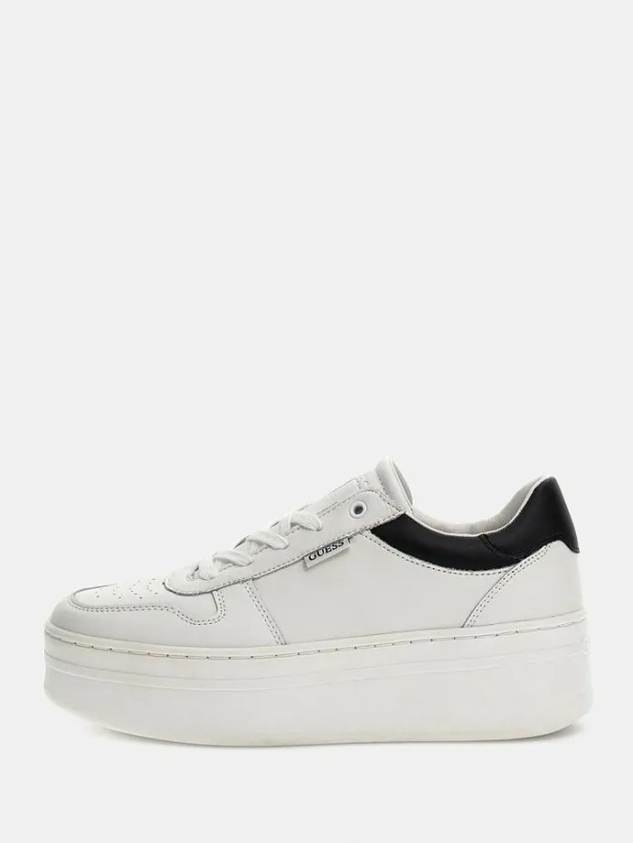 Women Lifet Genuine Leather Sneaker White Multi Guess Sneakers