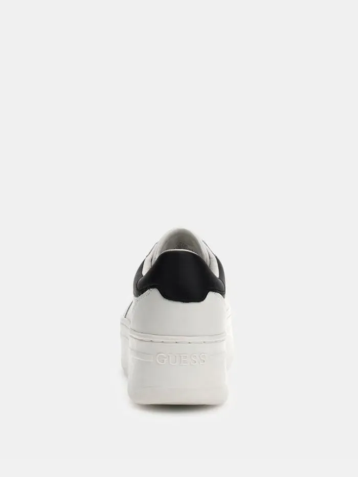 Women Lifet Genuine Leather Sneaker White Multi Guess Sneakers