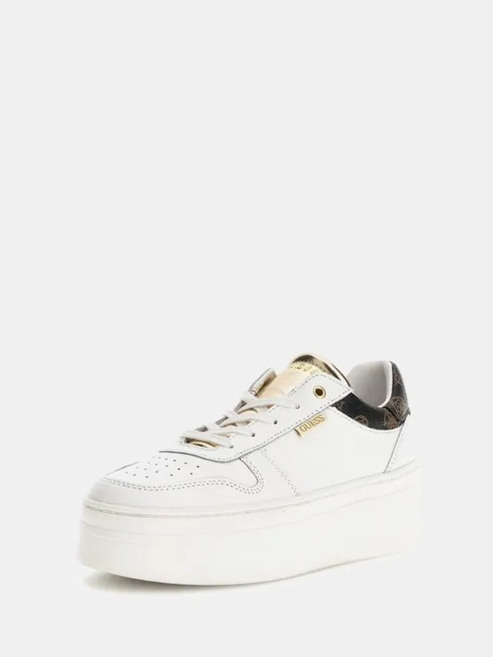 Women Lifet Leatherinsert Sneakers White Guess Sneakers