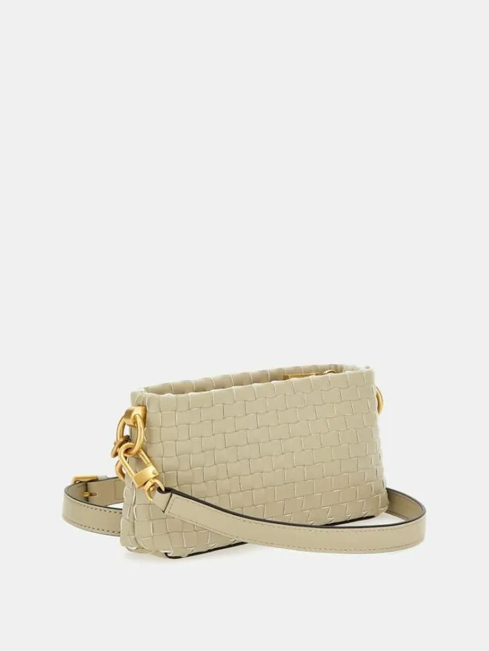 Women Lisbet Woven Mini Crossbody Multi Beige Guess Crossbody Bags