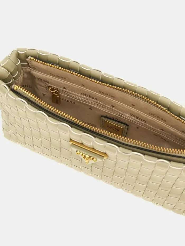 Women Lisbet Woven Mini Crossbody Multi Beige Guess Crossbody Bags