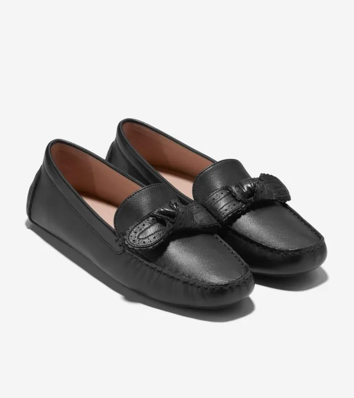 Women Loafers and Drivers Cole Haan Bellport Bow Drivers Black