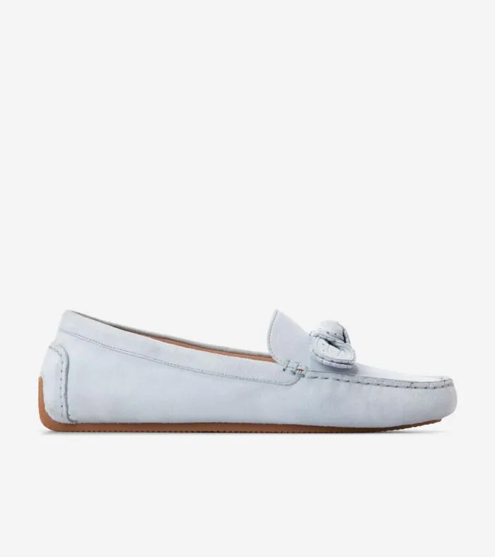 Women Loafers and Drivers Cole Haan Bellport Bow Drivers Heather Blue