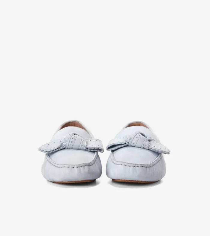 Women Loafers and Drivers Cole Haan Bellport Bow Drivers Heather Blue