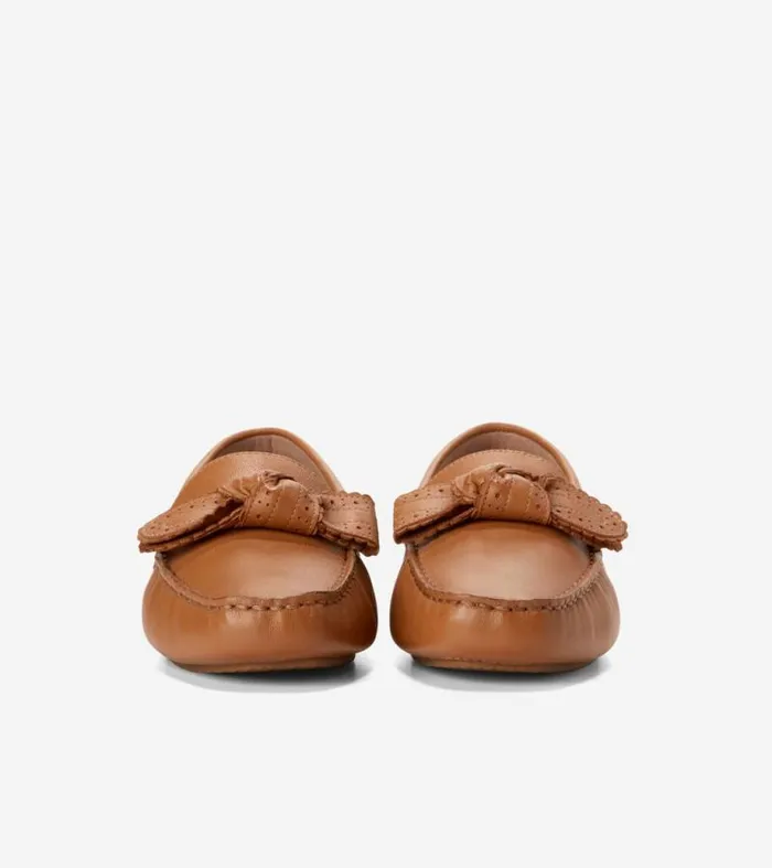 Women Loafers and Drivers Cole Haan Bellport Bow Drivers Pecan