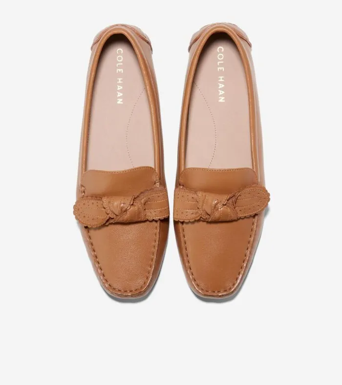 Women Loafers and Drivers Cole Haan Bellport Bow Drivers Pecan