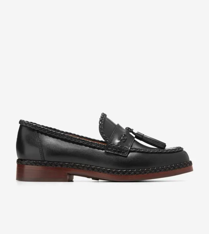 Women Loafers and Drivers Cole Haan Chanon Tassel Loafers Black