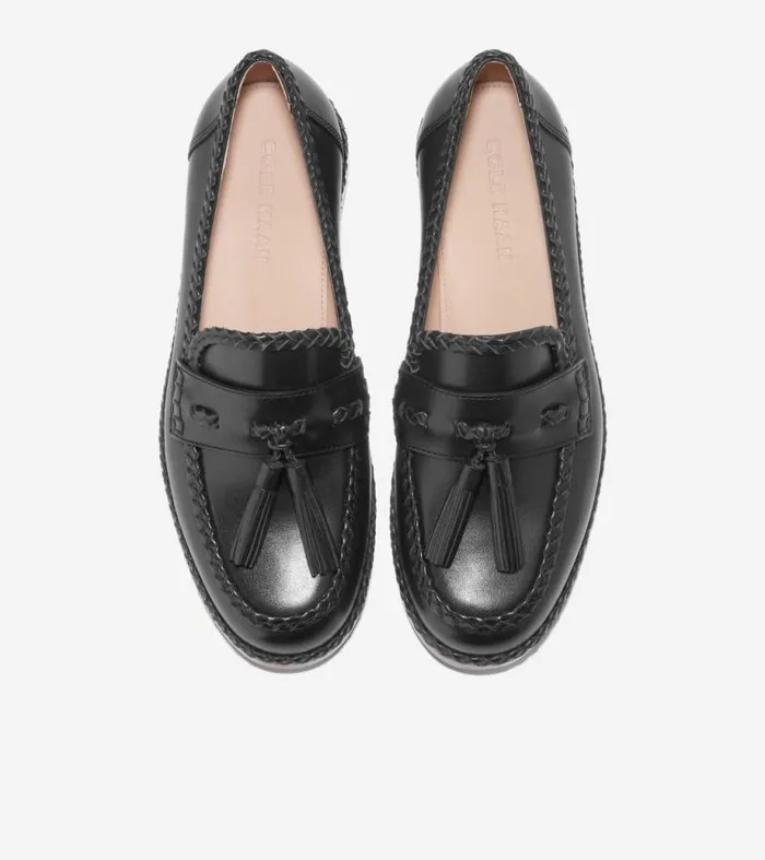 Women Loafers and Drivers Cole Haan Chanon Tassel Loafers Black