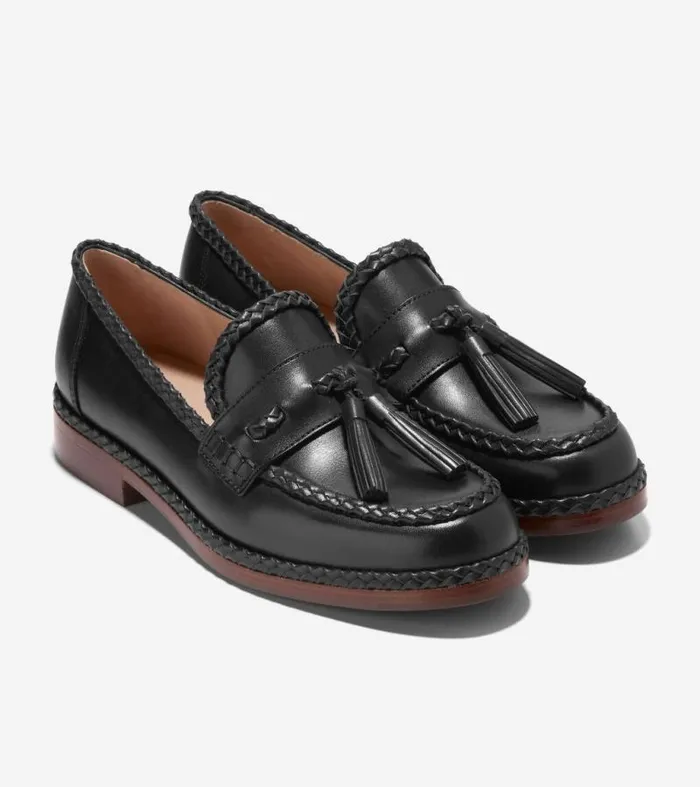 Women Loafers and Drivers Cole Haan Chanon Tassel Loafers Black