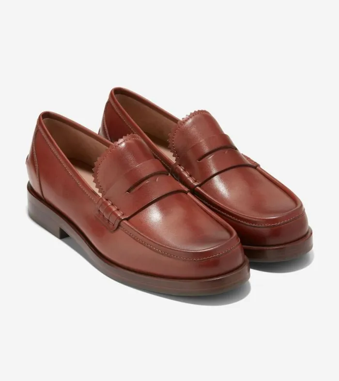 Women Loafers and Drivers Cole Haan Christyn Penny Loafers Cuoio Brown