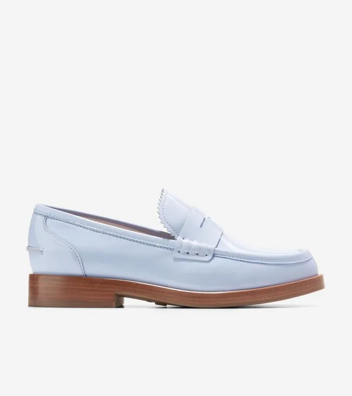 Women Loafers and Drivers Cole Haan Christyn Penny Loafers Heather Blue Patent Women Loafers and Drivers Cole Haan Christyn Penny Loafers Heather Blue Patent