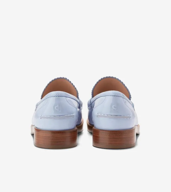 Women Loafers and Drivers Cole Haan Christyn Penny Loafers Heather Blue Patent