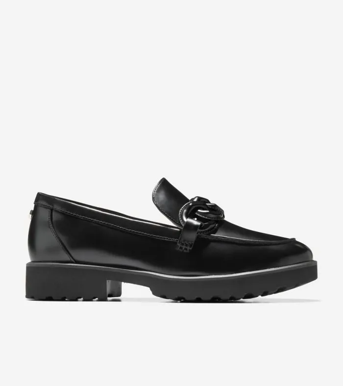 Women Loafers and Drivers Cole Haan Geneva Chain Loafers Black