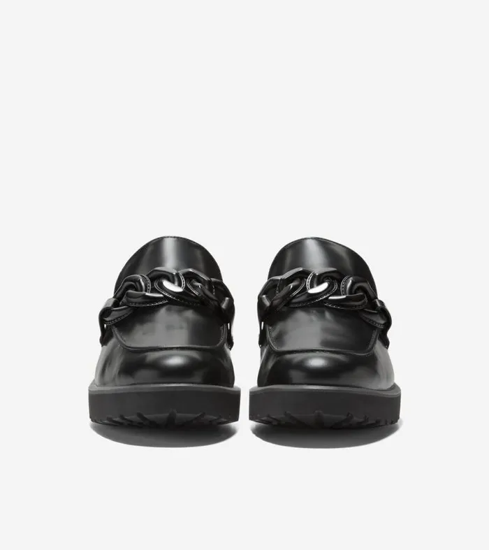 Women Loafers and Drivers Cole Haan Geneva Chain Loafers Black