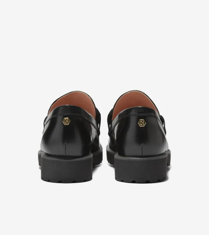 Women Loafers and Drivers Cole Haan Geneva Chain Loafers Black