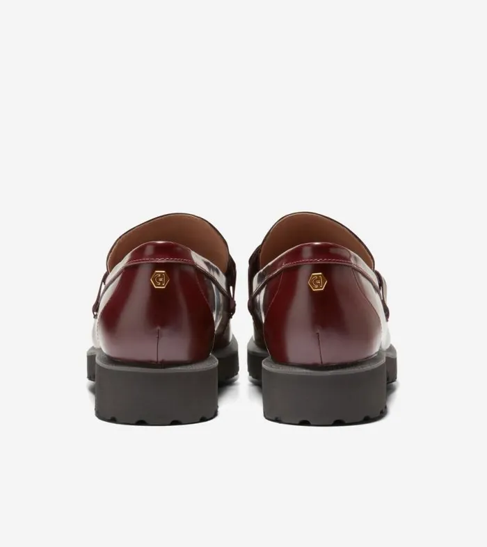 Women Loafers and Drivers Cole Haan Geneva Chain Loafers Bloodstone