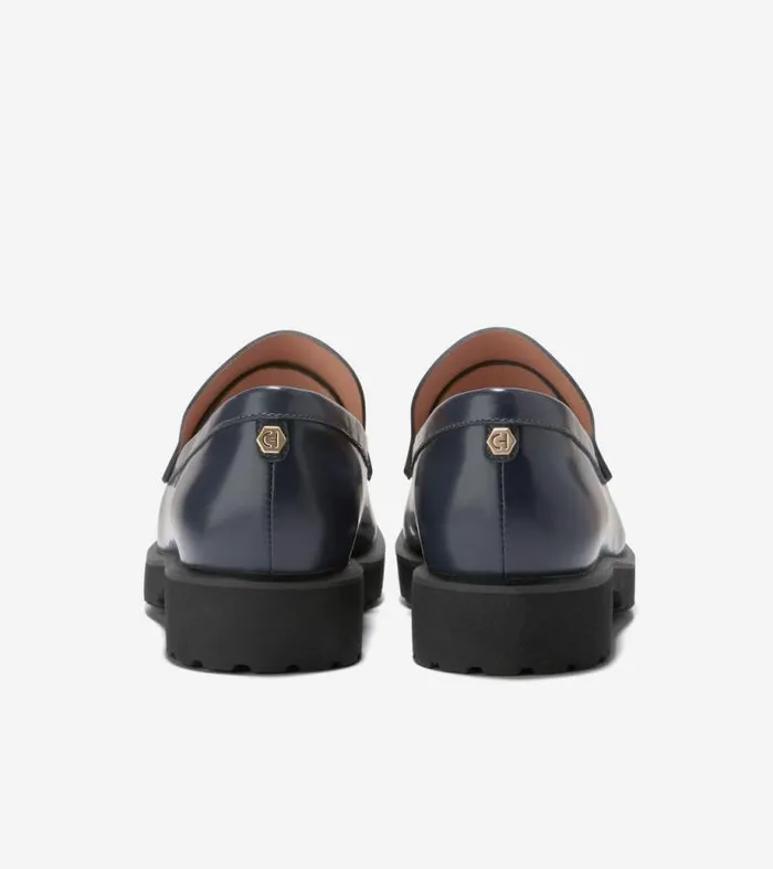 Women Loafers and Drivers Cole Haan Geneva Loafers Navy Blazer Blue