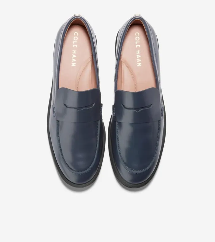 Women Loafers and Drivers Cole Haan Geneva Loafers Navy Blazer Blue