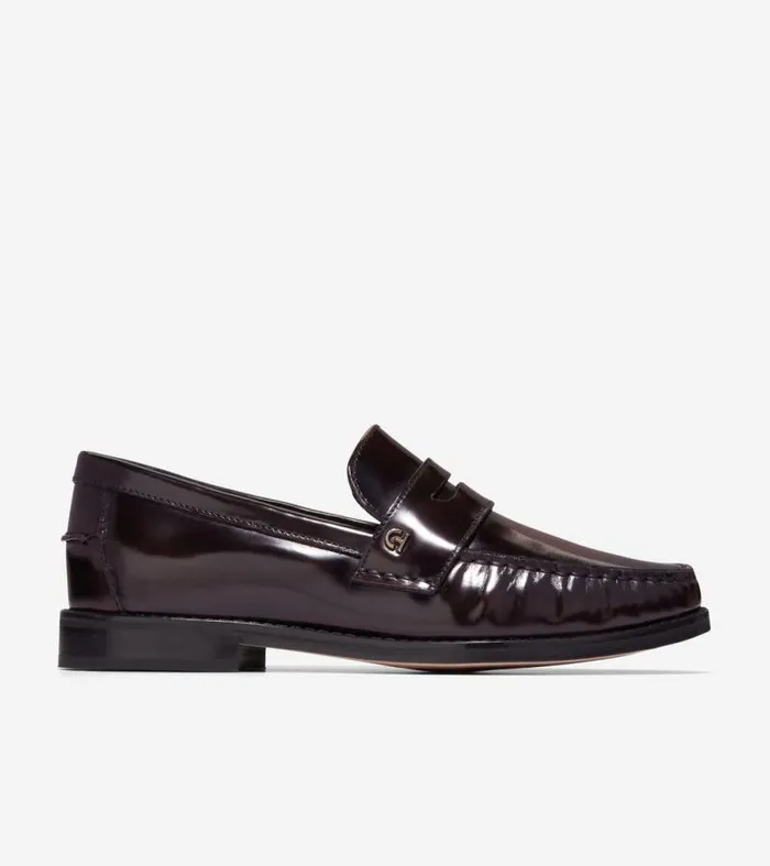 Women Loafers and Drivers Cole Haan Lux Pinch Penny Loafer Deep Burgundy